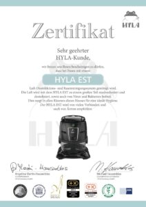 C158 - Zertifikat neutral für Gewerbe HYLA EST